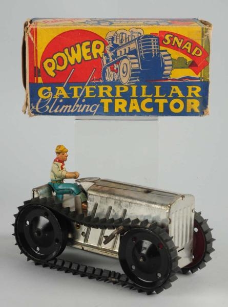 MARX TIN WIND-UP CATERPILLAR TRACTOR TOY.         