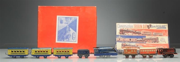 SMALL GERMAN WIND-UP TRAIN & METTOY SET.          