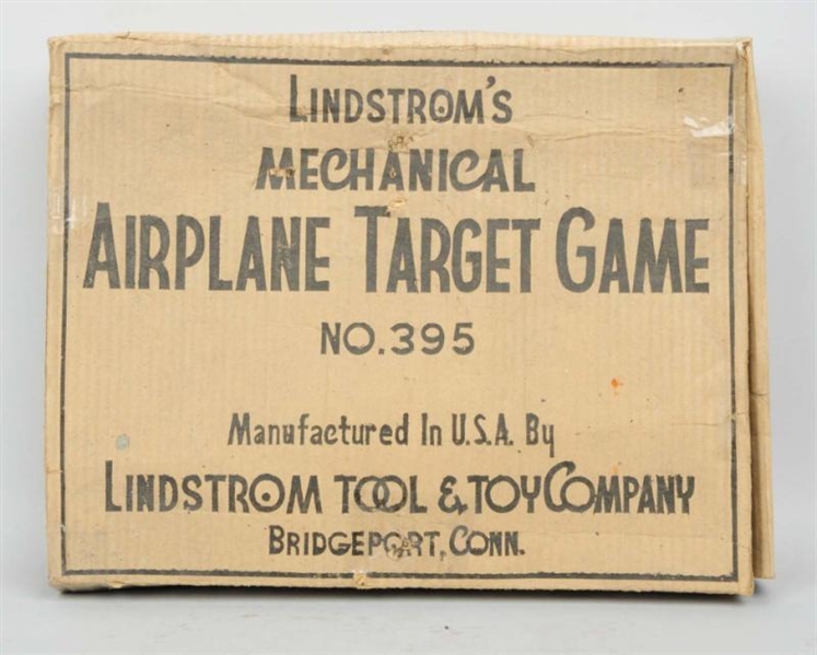 TIN LITHO LINDSTROMS MECHANICAL AIRPLANE GAME.   