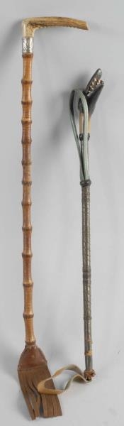 LOT OF 2: RIDING CROP CANES.                      