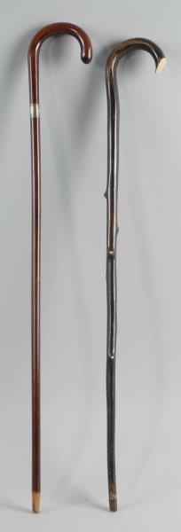 LOT OF 2: CROOK HANDLE CANES.                     
