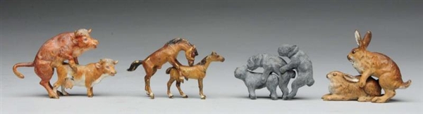 LOT OF 3: OLD EROTICA VIENNA COLD PAINTED ANIMALS 