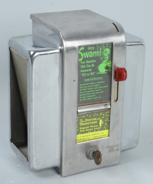 1950S COIN OPERATED NAPKIN DISPENSER.             