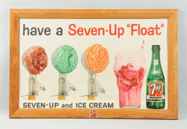 7-UP POSTER IN MARKED FRAME.                      
