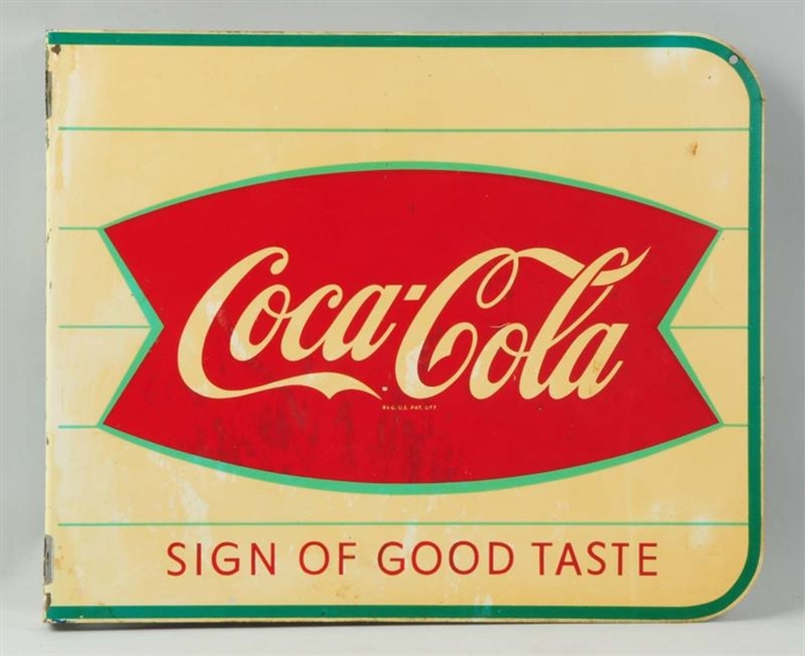 1960S COCA-COLA TIN FLANGE SIGN.                  