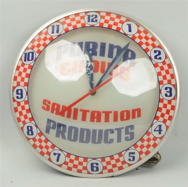 1950S PURINA CHOWS ADVERTISING CLOCK.             