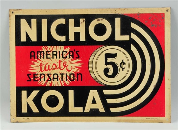1940S NICHOL KODA ADVERTISING SIGN.               