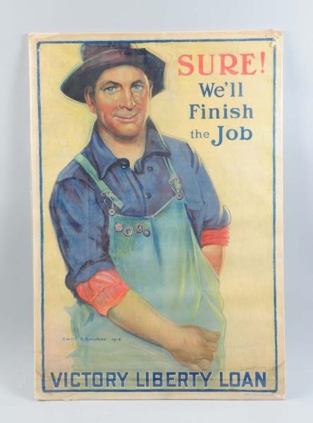 "SURE, WELL FINISH THE JOB" POSTER.              