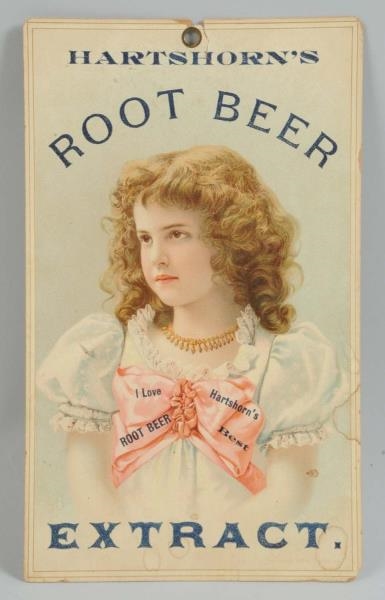1890S HARTSHORNS ROOT BEER SIGN.                 