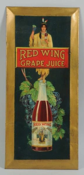 RED WING GRAPE JUICE SIGN.                        