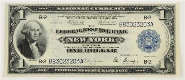$1 1918 FEDERAL RESERVE NOTE.                     