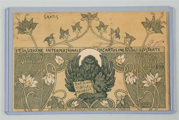 1899 ITALIAN POST CARD EXPOSITION.                
