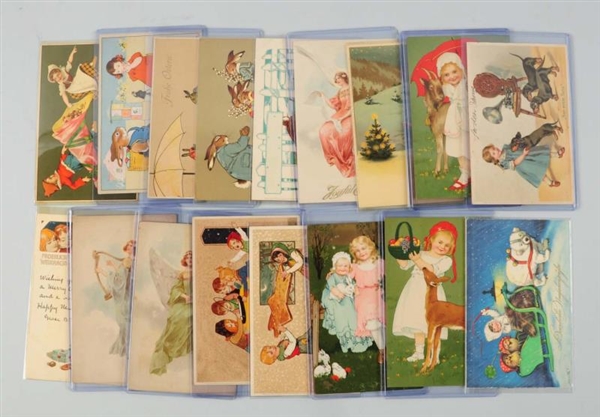 LOT OF 17: MEISSNER & BUCH POSTCARDS.             