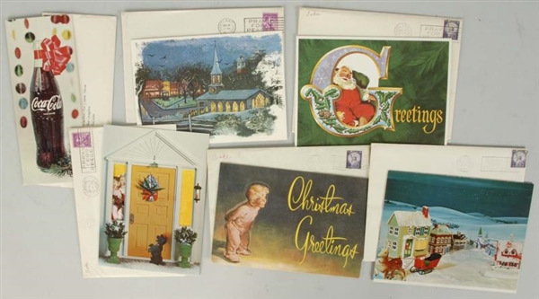LOT OF 6: ASSORTED COCA-COLA CHRISTMAS CARDS.     