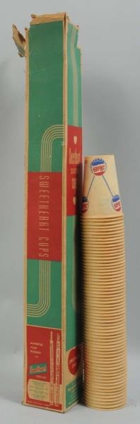 PARTIAL BOX OF 1950S PEPSI PAPER CUPS.            