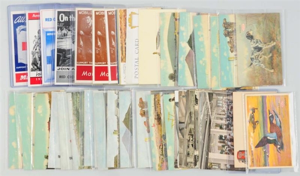 LOT OF 53: ADVERTISING & POSTER STYLE POSTCARDS.  