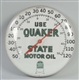 1950S QUAKER STATE MOTOR OIL THERMOMETER.         