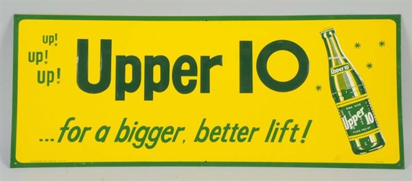 UPPER 10 SODA TIN SIGN.                           