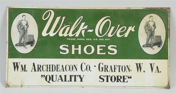 WALK-OVER SHOES TIN SIGN.                         