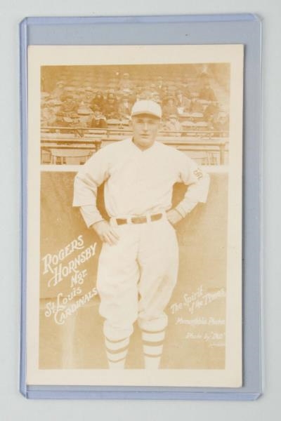 REAL PHOTO BASEBALL POSTCARD - ROGERS HORNSBY.    