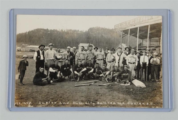 1910 CUSTER HILL CITY BASEBALL TEAM RPPC.         