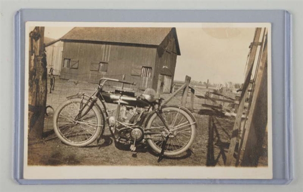 INDIAN MOTORCYCLE REAL PHOTO POSTCARD.            