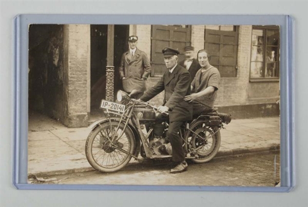 MEXICO SPANISH MOTORCYCLE REAL PHOTO POSTCARD.    
