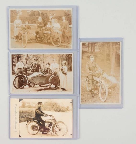 LOT OF 4: RUDGE MULTI MOTORCYCLE PHOTO POSTCARDS. 