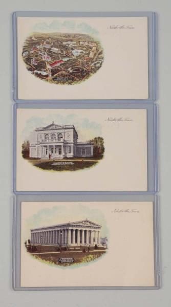 LOT OF 3: 1897 TENNESSEE EXPO POSTCARDS.          