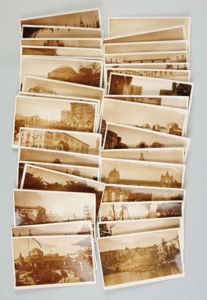 LOT OF 32: 1915 PAN-PACIFIC EXPO PHOTO POSTCARDS. 