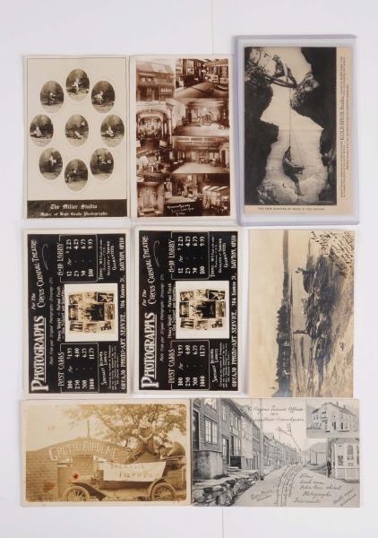 LOT OF 8: PHOTOGRAPHY THEMED POSTCARDS.           