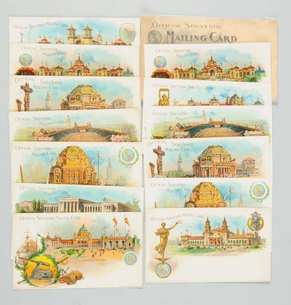 LOT OF 13: 1901 PAN-AMERICAN EXPOSITION PRIVATE   