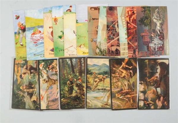 LOT OF 18: ASSORTED POSTCARDS TUCK SCOUTS GUM.    