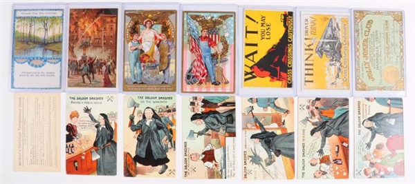 LOT OF 14: ASSORTED POSTCARDS LABOR DAY GROUNDHOG 