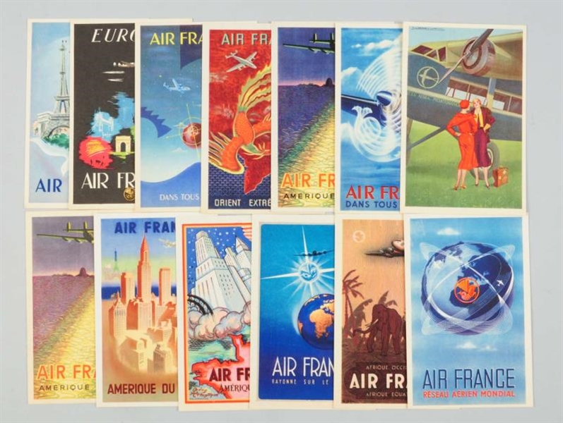 LOT OF 13 AIR FRANCE POSTCARDS AIRPLANES AVIATION 