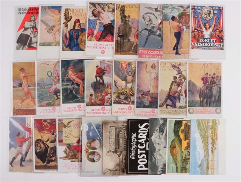 LOT OF 26: ASSORTED POSTCARDS.                    