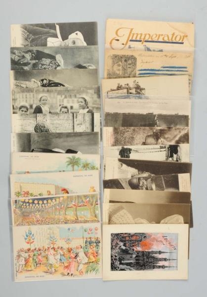 LOT OF 46: ASSORTED POSTCARDS SHIPS CARNIVAL.     