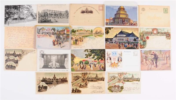 LOT OF 27: GERMAN EXPO AND EVENT POSTCARDS.       