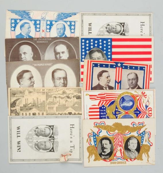 LOT OF 10:POLITICAL PRESIDENTIAL CAMPAIGN CARDS.  