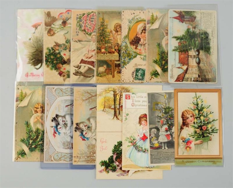 LOT OF 14: SPECIAL CHRISTMAS & NEW YEAR CARDS.    