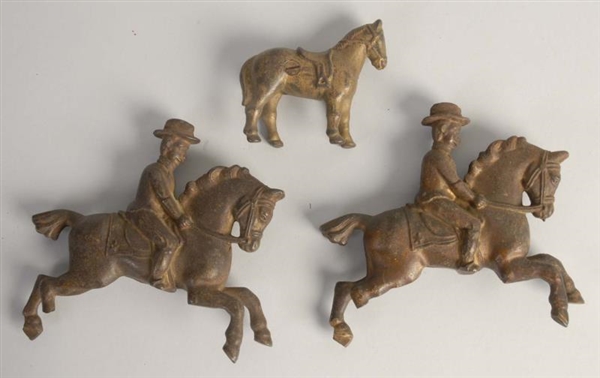 LOT OF 3: HORSE RELATED STILL BANKS.              