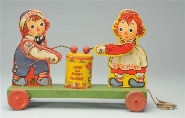 FISHER PRICE RAGGEDY ANN & ANDY PULL TOY.         