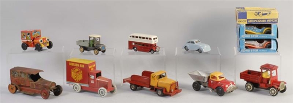 LOT OF 16: TIN TOY VEHICLES.                      
