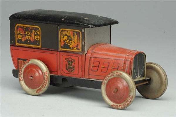 TIN LITHO FIRE DEPARTMENT VEHICLE.                