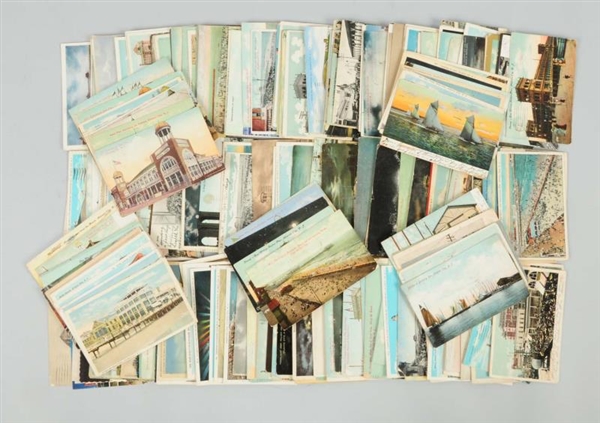 LOT OF 200 EARLY ATLANTIC CITY POSTCARDS.         