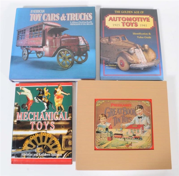LOT OF 4: COLLECTOR BOOKS ON TOYS.                
