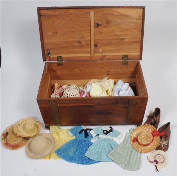 WOODEN DOLL HOPE CHEST.                           