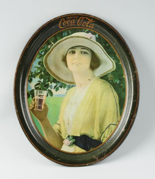 1920 COCA-COLA LARGE OVAL SERVING TRAY.           