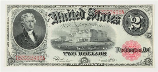 $2  1899 US LARGE NOTE.                           