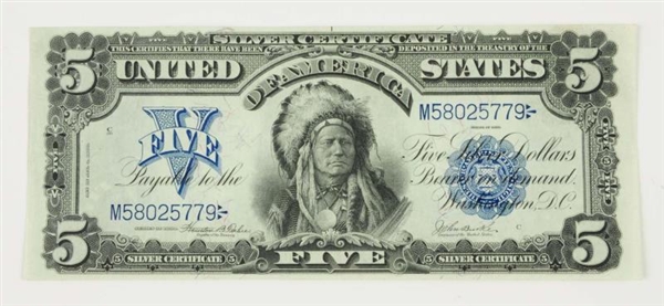$5 SILVER CERTIFICATE LARGE NOTE.                 